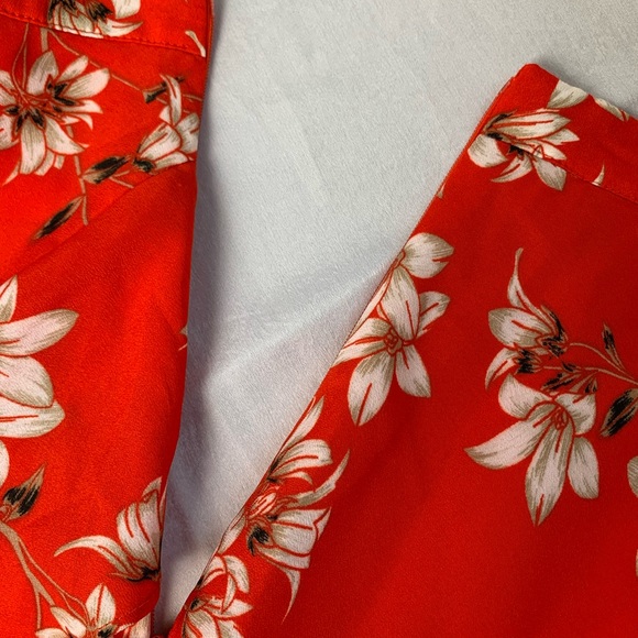 CALVIN KLEIN women’s ruffle front skirt tango floral print size 12 - Picture 12 of 15